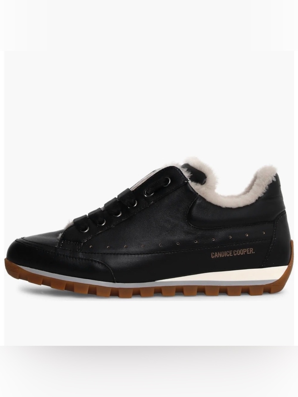 NWT Candice Cooper Runlo Genuine Shearling Lined Sneaker